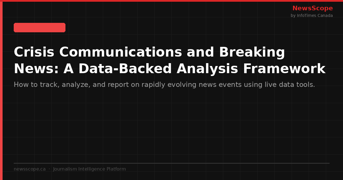 Crisis Communications and Breaking News: A Data-Backed Analysis Framework