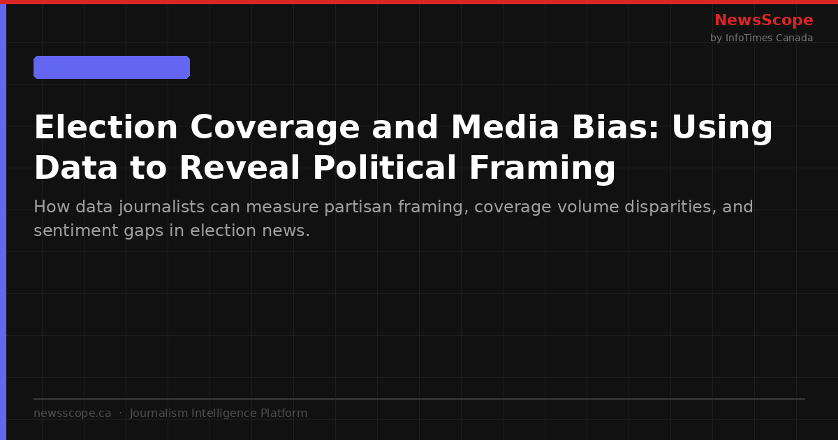 Election Coverage and Media Bias: Using Data to Reveal Political Framing
